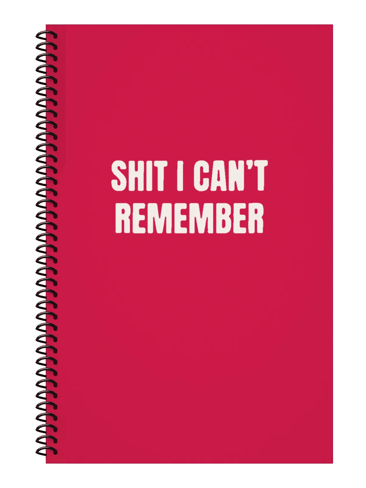 Shit I Can't Remember Notebook — Hot Pink