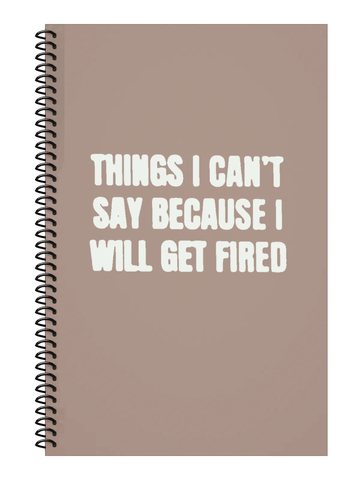 Things I Can't Say Because I Will Get Fired Notebook — Light Pink